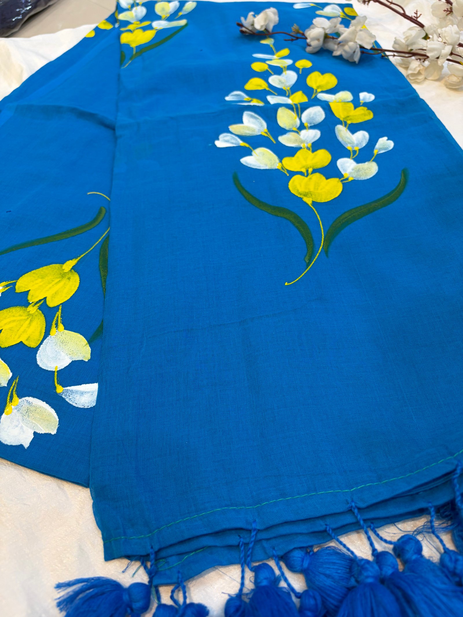 Brush Print cotton saree